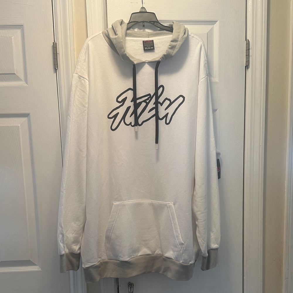 FUBU White Hoodie with Black Graphic Size 3xl